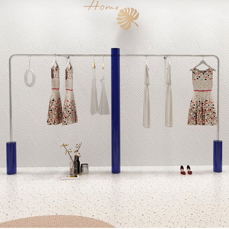 Kustom, rak display pakaian kelas atas mode berdiri akrilik dipasang di dinding rak pakaian