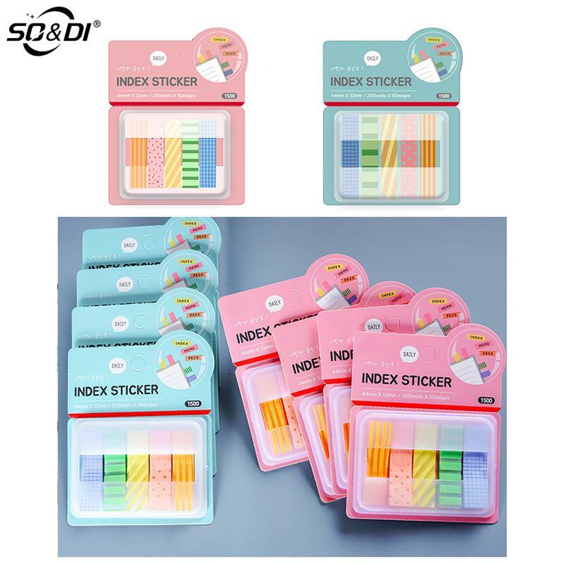 100Sheets PET Waterproof Planner Stickers Classification Index Sticker Bookmark Stationery Sticky Note School Supplies