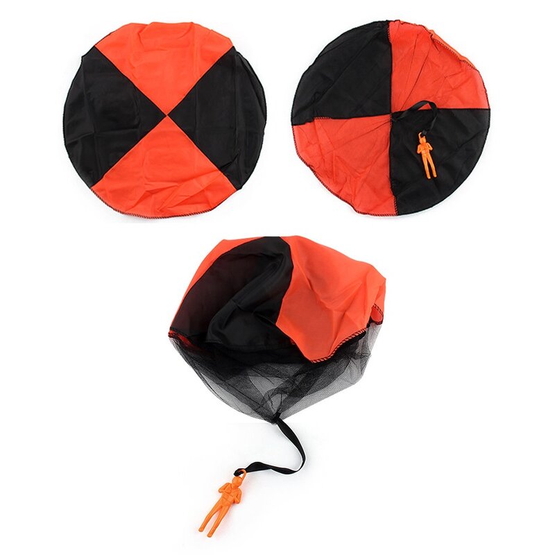 10 sztuk Kid Outdoor sportowe zabawki ręcznie zrzucany spadochron żołnierz spadochron zabawki Model plaża darmowe rzucanie zabawka zabawa sport zagraj w grę
