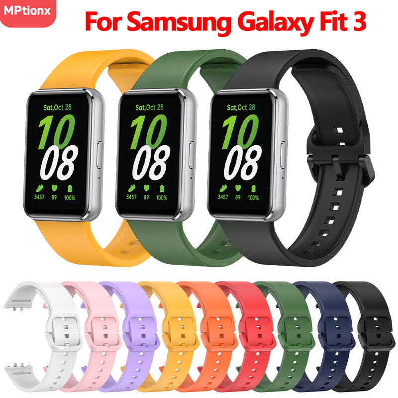 Bracelet en silicone pour Samsung Galaxy Fit 3, remplacement du bracelet de montre, bracelet de montre sport, accessoires de bande
