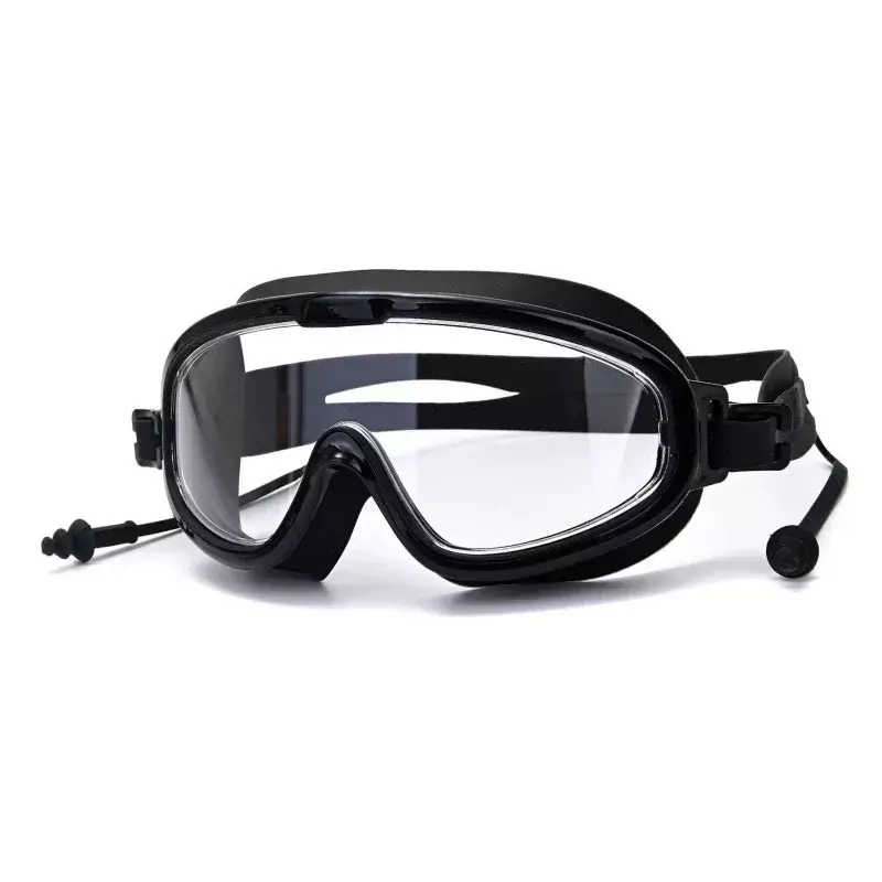 แว่นตาว่ายน้ำเด็กกรอบใหญ่ซิลิโคนคุณภาพสูงป้องกันการเกิดฝ้าแว่นตาว่ายน้ำความละเอียดสูงกันน้ำ