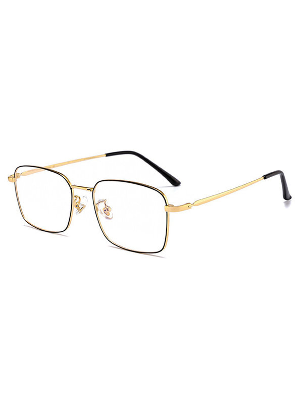 Montatura per occhiali miopia scatola Anti-blu da uomo in titanio puro ultraleggero con bordo in oro