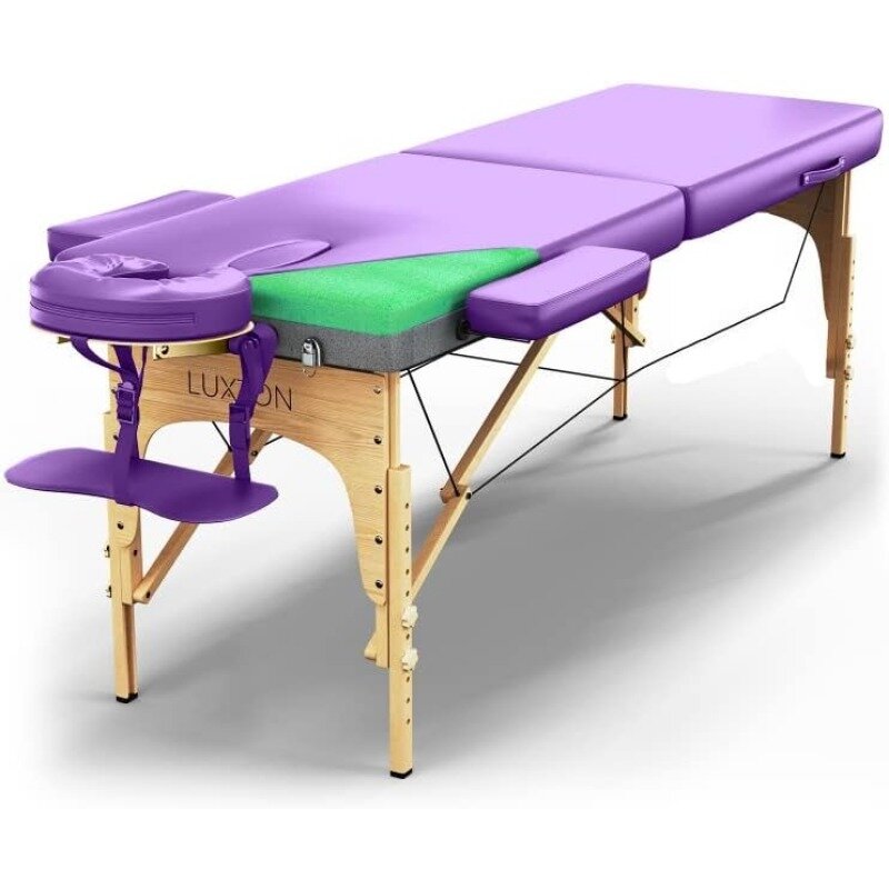 Mesa de masaje de espuma Premium Luxton Home, fácil instalación, plegable y portátil con estuche de transporte