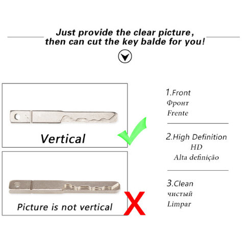 KEYYOU for Cutting Cut Key Blade Service CNC - Send a Clear Blade Picture For Cutting(need to order a car key & cutting service)