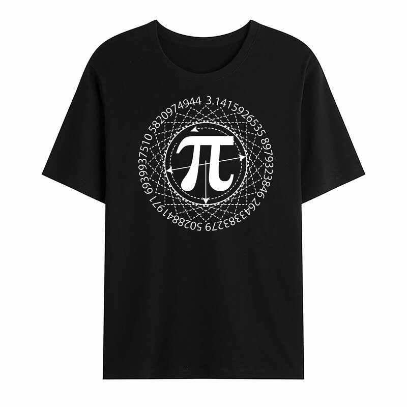 T-shirt masculina de manga curta do símbolo do pi da matemática, roupa engraçada, tops unissex, T-shirt grandes, verão, S a 3XL, 2022