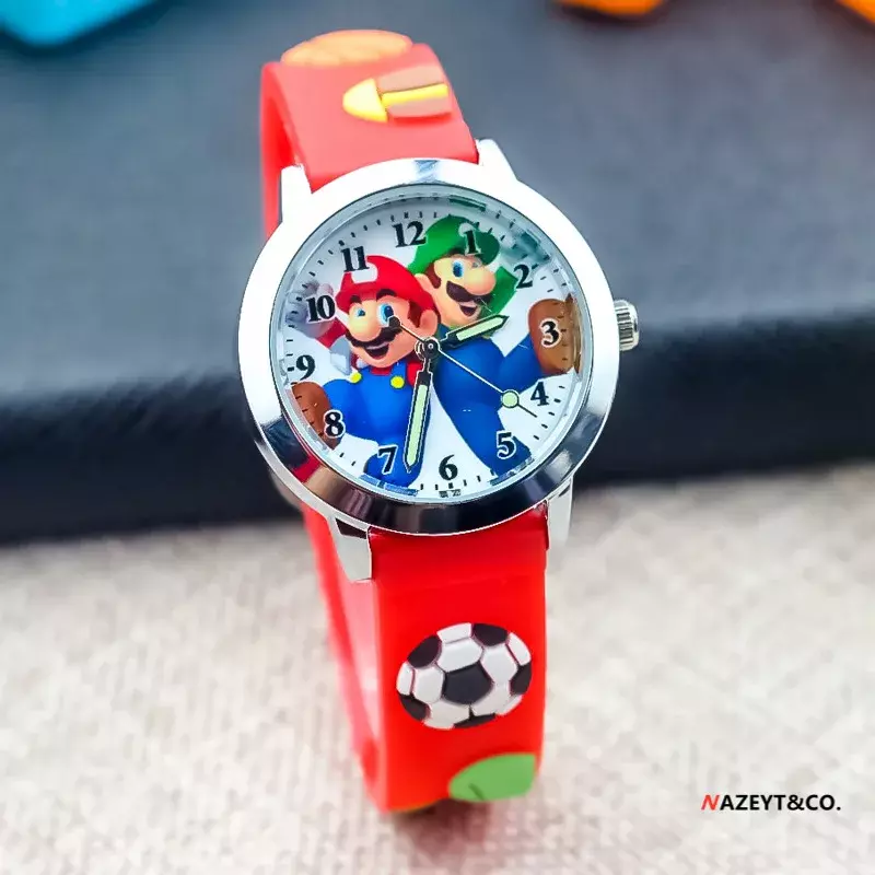 Super Mario New Children's Silicone Watch Mario Brothers 3D Cartoon Anime Game Character Quartz Electronic Watch Birthday Gifts