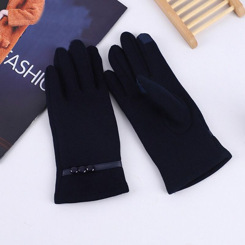 Новые модные бархатные плотные лыжные перчатки варежки для вождения перчатки для сенсорного экрана зимние теплые