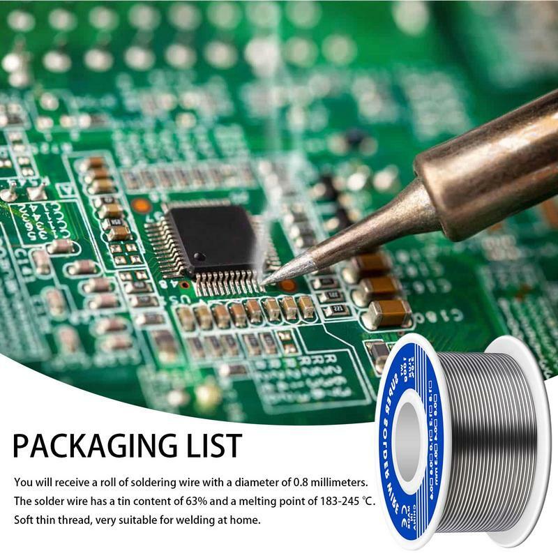 Kawat solder listrik, kawat solder perak, titik peleburan 183-245, aksesori solder untuk perbaikan ponsel produk elektronik