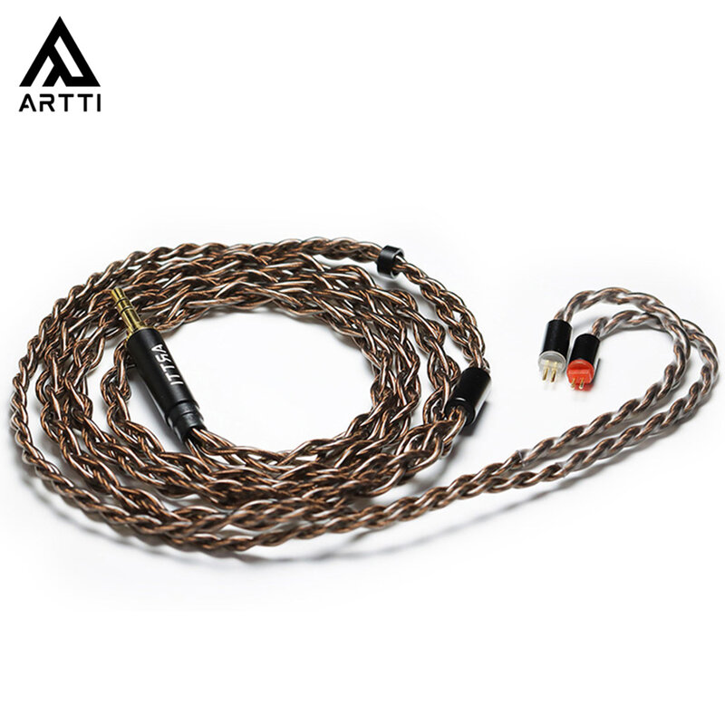 ARTTI A1 4 코어 하이파이 이어폰 업그레이드 케이블, 유선 MMCX, 0.78mm, 2 핀 커넥터, 3.5mm, 4.4mm 플러그 모니터 헤드폰 케이블
