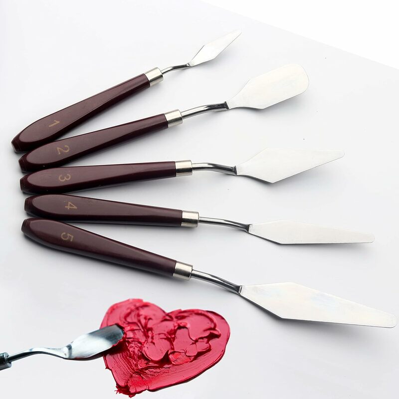 Мастихин для рисования, нержавеющая сталь, шпатель, мастихин, масляная краска, металлические ножи, деревянная ручка FL