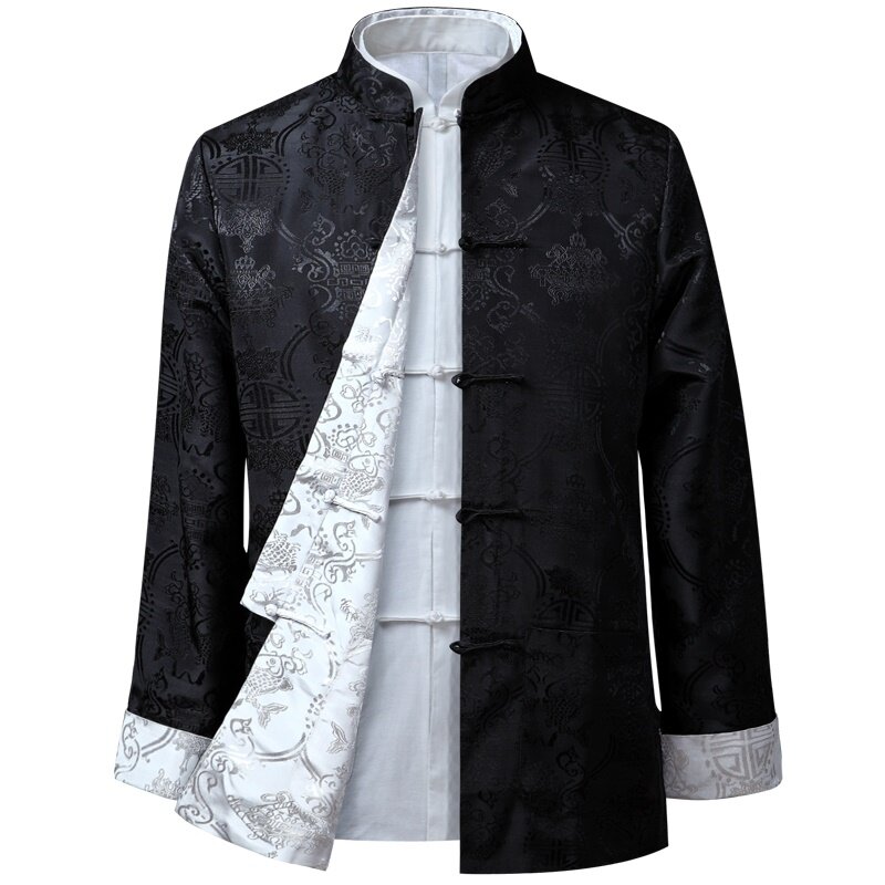 Roupa tradicional chinesa para homens, camisa de dragão chinês, casacos Kung Fu, terno Tang, jaquetas Hanfu, ano novo
