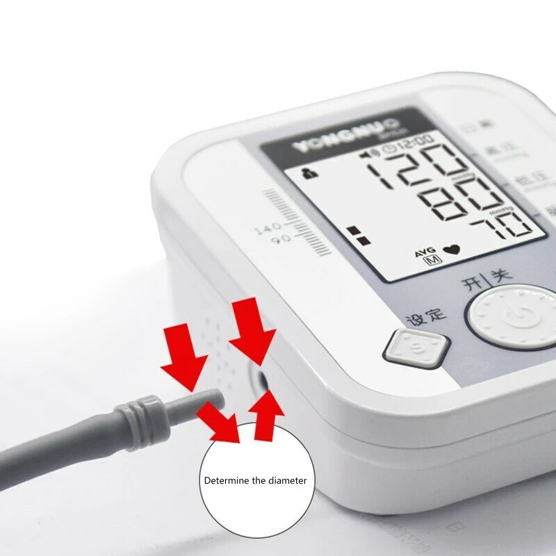 Conector manguito braço, monitor pressão arterial plástico, substituição tubo único, adaptador mangueira