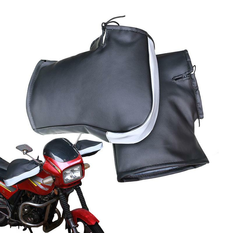 Мотоциклетные перчатки на руль, удобные водонепроницаемые кожаные перчатки для снегохода, мотоциклетные зимние перчатки