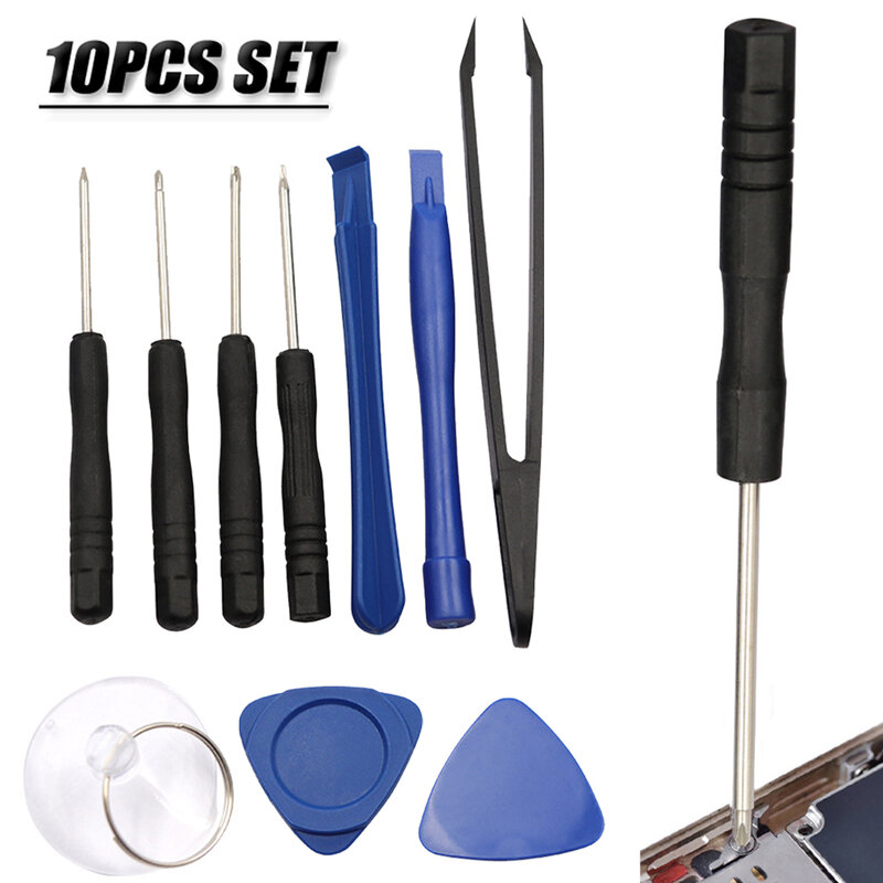 Repairing Tools Disassemble Tool Kit 10pcs/set ABS Tweezers Computer Maintenance DIY Pentagonal 0.8 Screwdriver