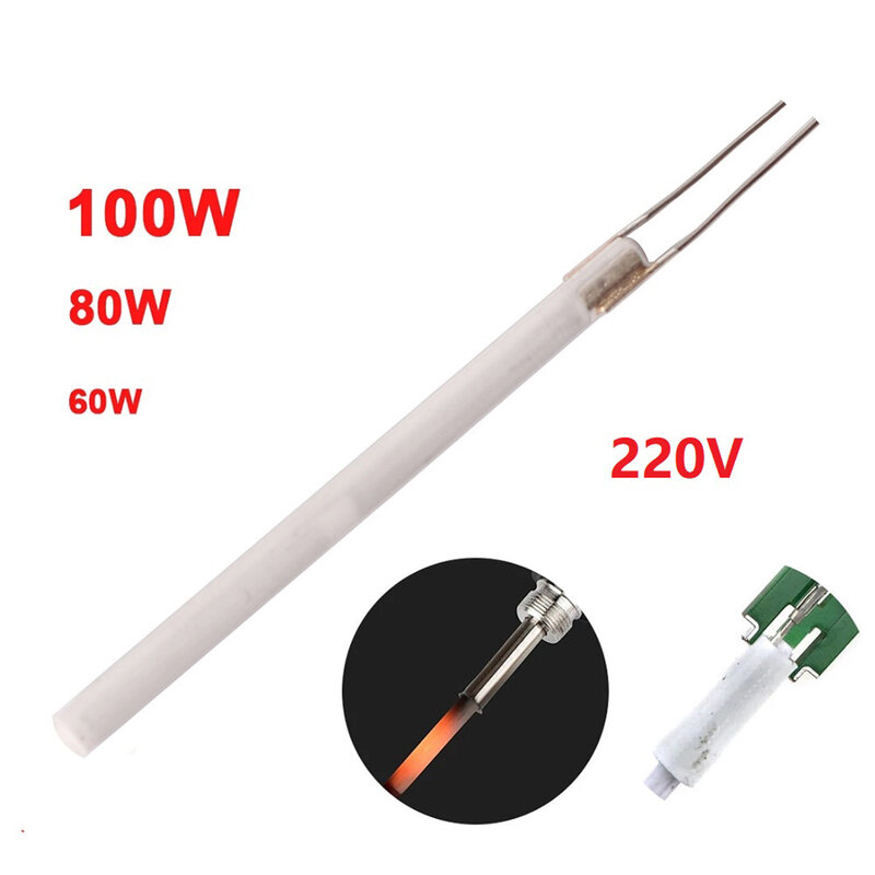 Adjustable Temperature Electric Ceramic Soldering Iron Core 220V 60/80/100W For Replace Welding Tool Accessories
