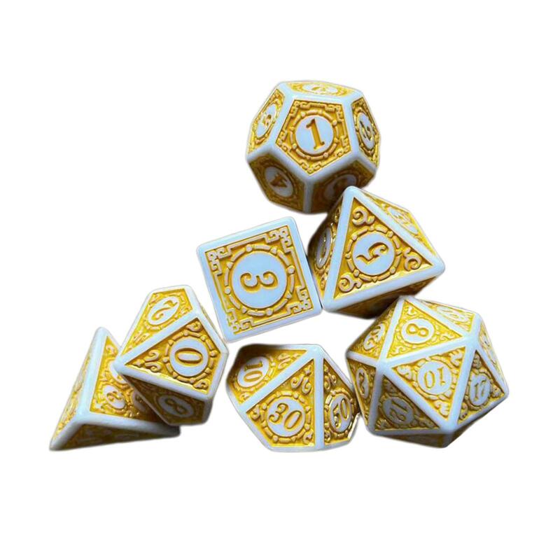 7 Stuks Polyhedrale Dobbelstenen Set Acryl Dobbelstenen Voor Tafelspel Bordspellen Feest