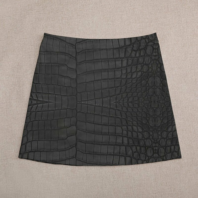 Spodenki spódnica Mini z czarnym skóra krokodyla nadrukiem seksowna spódnica odzieży damskiej