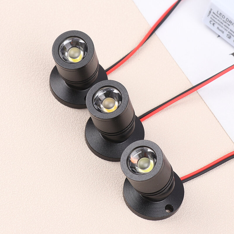 Luci per armadietto a LED regolabili 1W Downlight USB per espositore modello espositore per vino Kit per Garage espositore scaffale Mini Spot Light