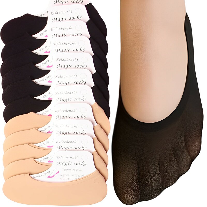 Women Summer Invisible Socks Footsies Shoe Liner Trainer Ballerina Boat Socks Ladies Slippers Transparent Socks