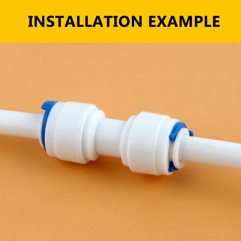 Water Joint Plastic Shaped Water Purifier Fittings For Ro Water Filter System 1544 Through quick Connector 1/4" Pipe Fitting