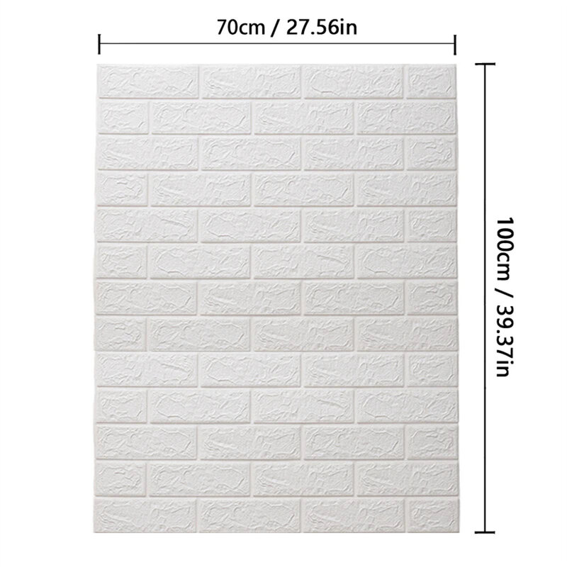 Auto-adesivo Antique Foam Brick Wallpaper, Adesivo de parede 3D impermeável, Sala e Decoração do Quarto, 70cm x 1 m, 5 m, 10m