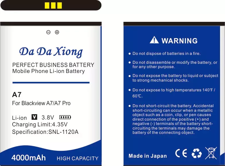 ブラックビューのスマートフォン,高品質,daxiong 0サイクル,4000mah,a7 pro