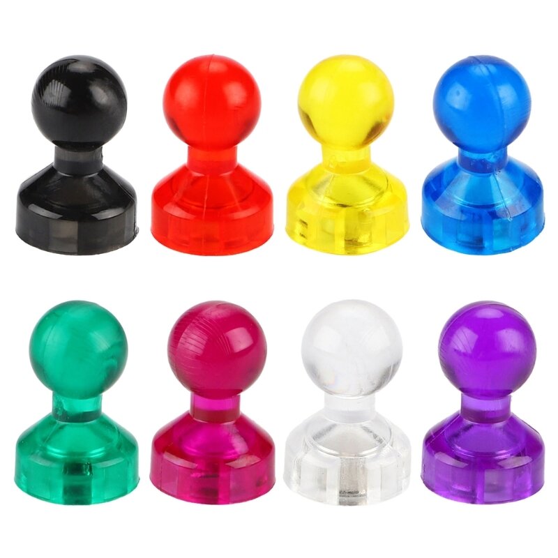 5Pcs Push Pin Magnets for Whiteboard, Strong Fridge Magnet, 8 Assorted Colors