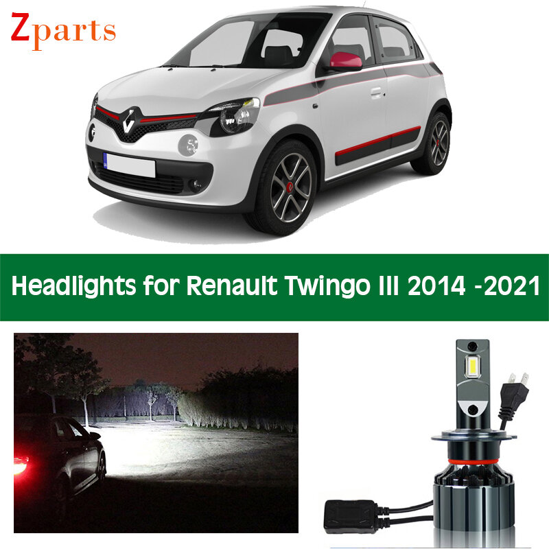 Đèn LED Gắn Van Xe Cho TopToys Renault Twingo III 3 Đèn LED Đèn Pha Bóng Đèn Thấp Chùm Cao Xi Nhan Canbus Trắng 12V 6000K Tự Động đèn Đèn Trước Phụ Kiện