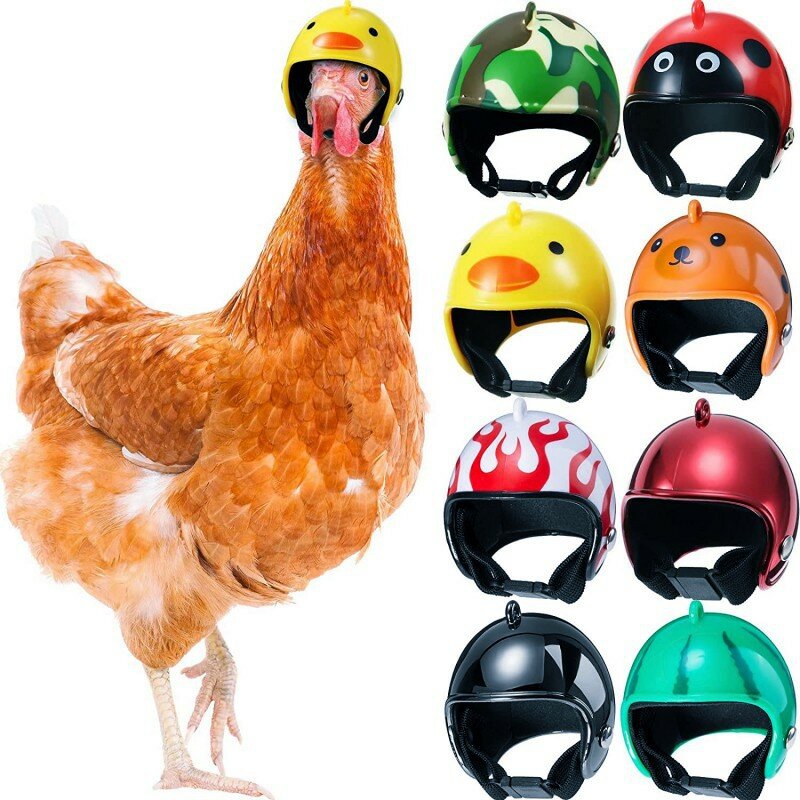 1 шт. Новое поступление, шлем для домашних животных, куриный шлем, маленький головной убор для птицы, птицы, утки, шапки, защитный головной шлем, товары для домашних животных