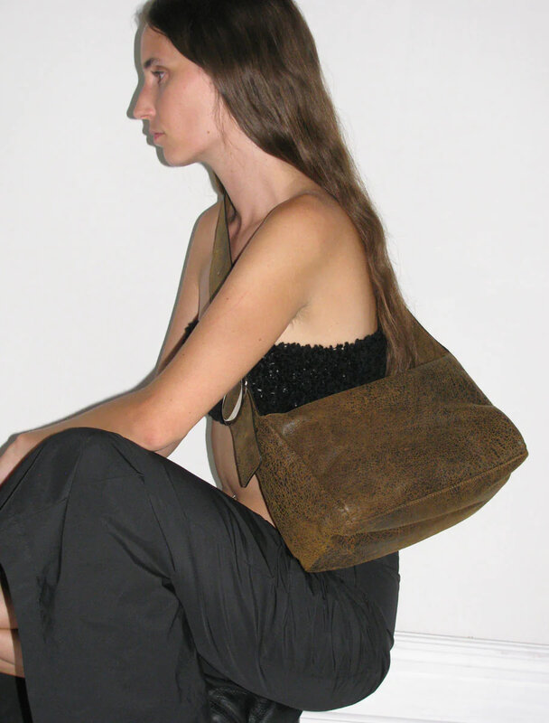 Spanish brand Paloma Wool Retro Leather Square Teabag lady shoulder bag
