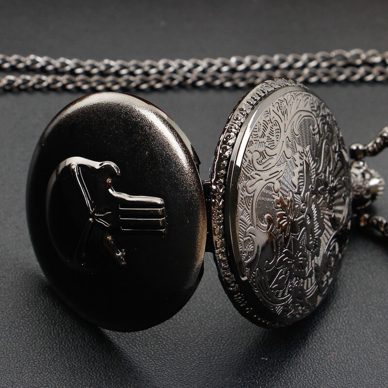 Reloj de bolsillo de cuarzo para hombres y mujeres, cadena colgante Steampunk, joyería de reloj FOB