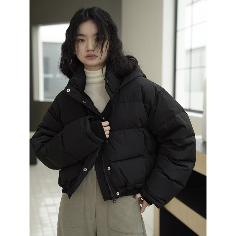 GARIA-여성용 짧은 흰색 오리털 코트, 2022 겨울 상품
