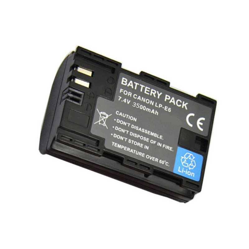 Bateria ou LED carregador duplo para Canon, EOS 5DS R 5D Mark II 5D Mark III 6D 7D 70D câmera 80D, 3500mAh, LP E6 LPE6 LP-E6 E6N bateria