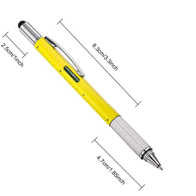40 Stück Multifunktions-Kugelschreiber mit modernem Handwerkzeug messen Lineal Schrauben dreher Touchscreen-Stift Wasserwaage