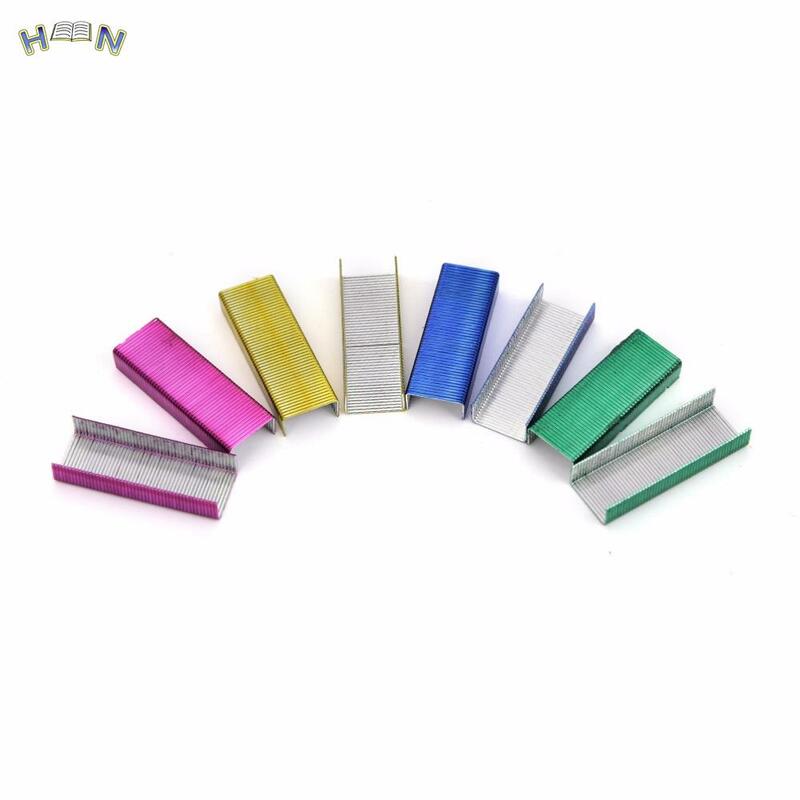Criativo Colorido Staples De Aço Inoxidável, Material De Encadernação De Escritório, 1 Pacote De 800, 11mm