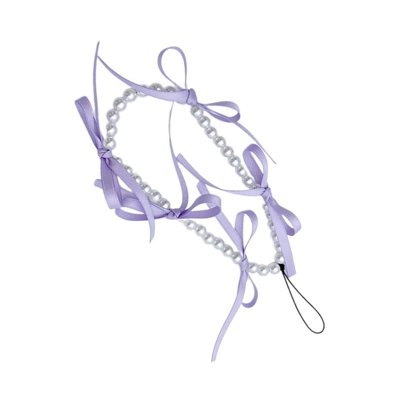Porte-clés à breloques avec nœud en chaîne Anti-perte, pendentif perlé, clés suspendues, décoration