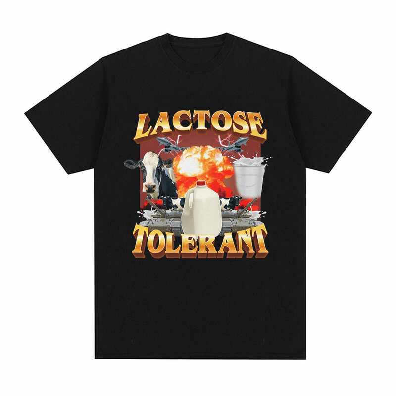 Camiseta com estampa gráfica de manga curta masculina, tolerante a lactose, camisetas casuais aconchegantes, moda vintage extragrande, 100% algodão