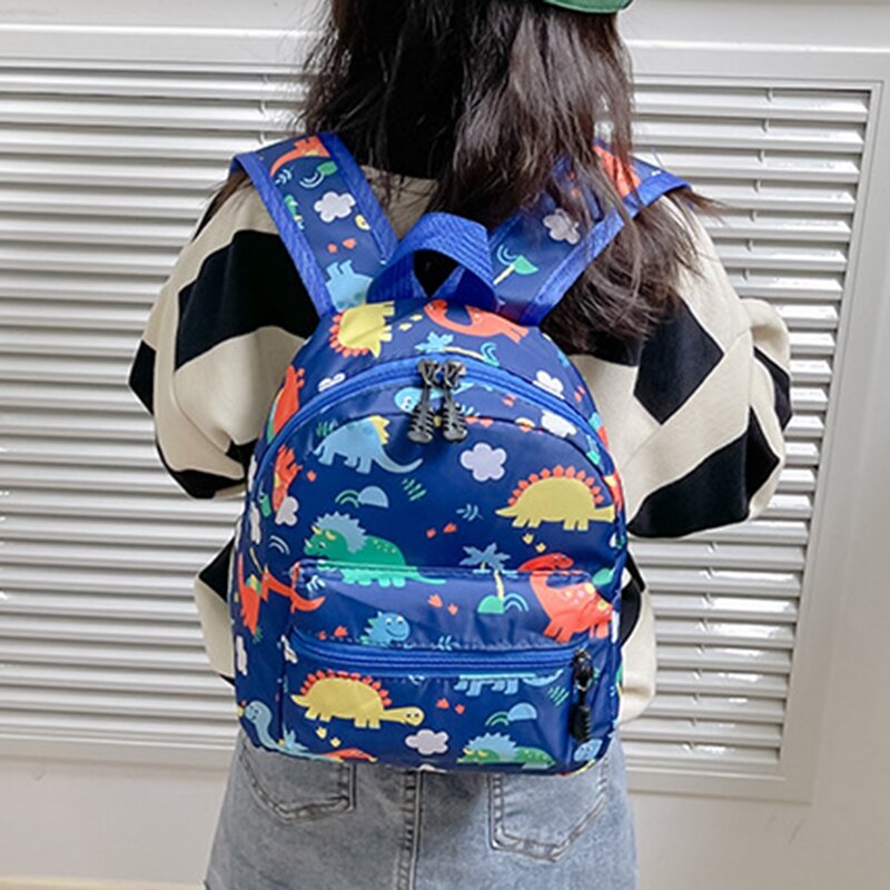 Mochilas de dinossauro dos desenhos animados para adolescentes, Cute Kindergarten Schoolbag, impermeável Kids Book Bags, sacos animais para meninos e meninas