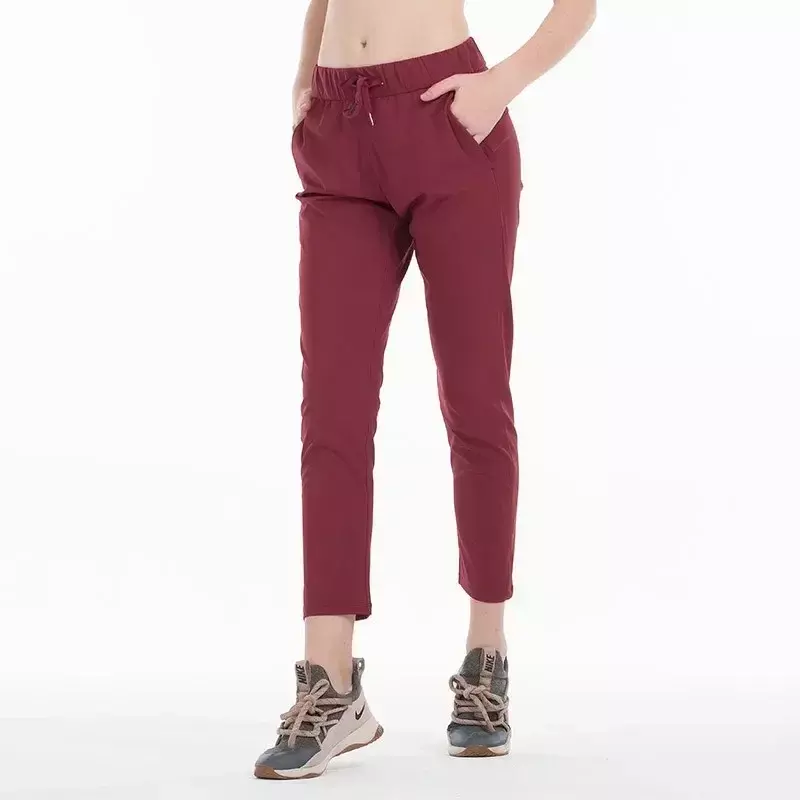 Lemon-pantalones de Yoga para mujer, mallas de entrenamiento para correr, tejido elástico de 4 vías con bolsillos laterales, mallas deportivas para gimnasio al aire libre