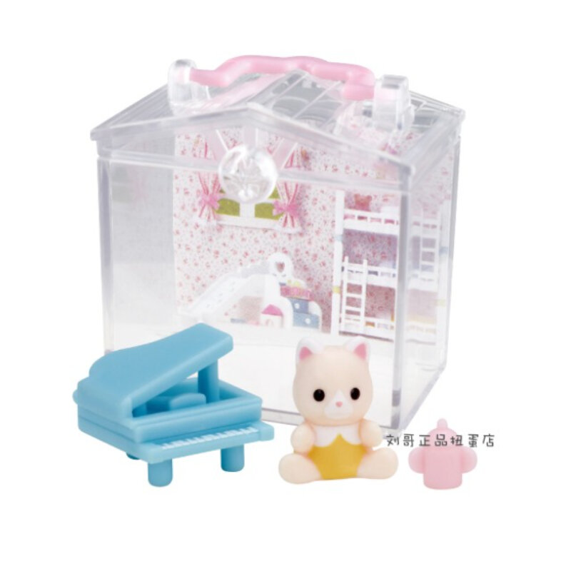 Japan EPOCH Capsule Toys Gashapon Forest Family Senbeier Miniature Baby Room with Patio Figures Table Ornaments Kids Gifts