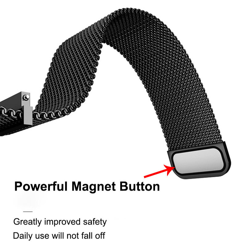 Cinturino in metallo per Samsung Galaxy Watch 4 5 6 Active 2 40mm 44mm orologio con cinturino 3 4 bracciale di ricambio con anello magnetico Milanese classico