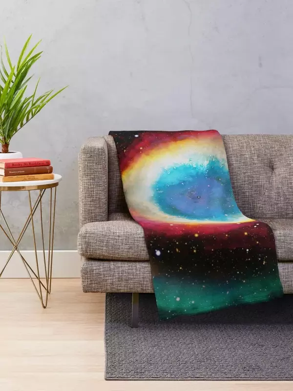 Helix Nebula - Eye of God, selimut lempar musim panas, tempat tidur dekoratif, selimut lembut