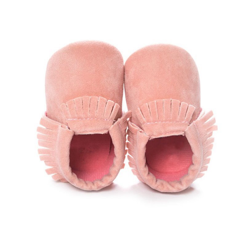 Обувь для новорожденных мальчиков и девочек Bobora, обувь для первых шагов в кроватке с матовой текстурой и кисточками, мягкая нескользящая подошва для младенцев