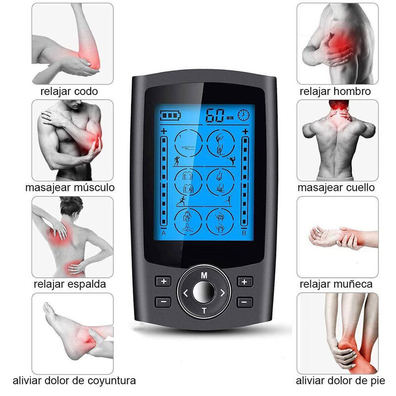 36 وحدة تحفيز العضلات الكهربائية استرخاء مدلك الجسم الإلكترونية الرقمية نبض ميريديانز العلاج الطبيعي جهاز التخسيس