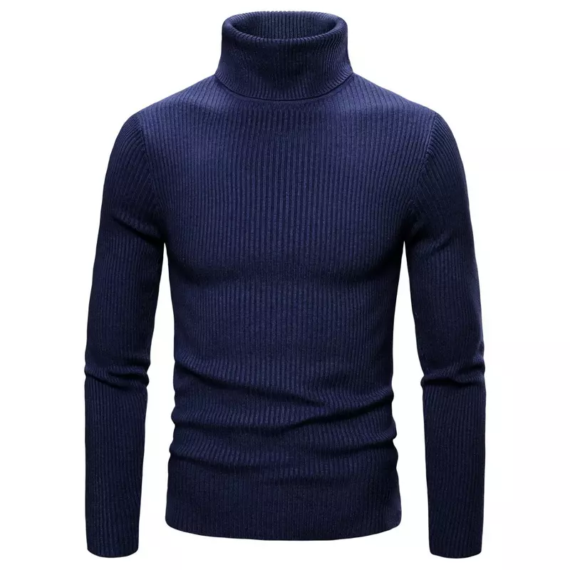 2023 autunno e inverno nuovo maglione dolcevita da uomo maschile versione coreana Casual camicia a maglia tutto-fiammifero