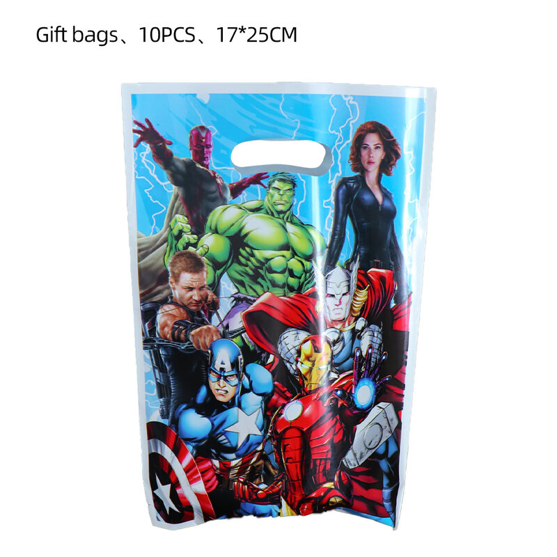 Hulk Iron Super Hero Baby Shower Party Favor Gift Bags Candy Bag Handle Gift Bags Hulk Captain Birthday Party Decoration