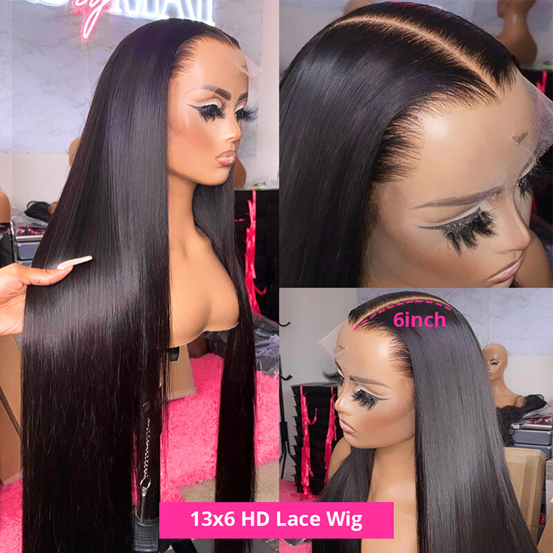 30 40 Inch 13X6 Hd Lace Frontal Wig Straight Lace Front Wigs 13X4 Lace Front Human Hair Wig Glueless Hd Lace Wig 13X6 Human Hair