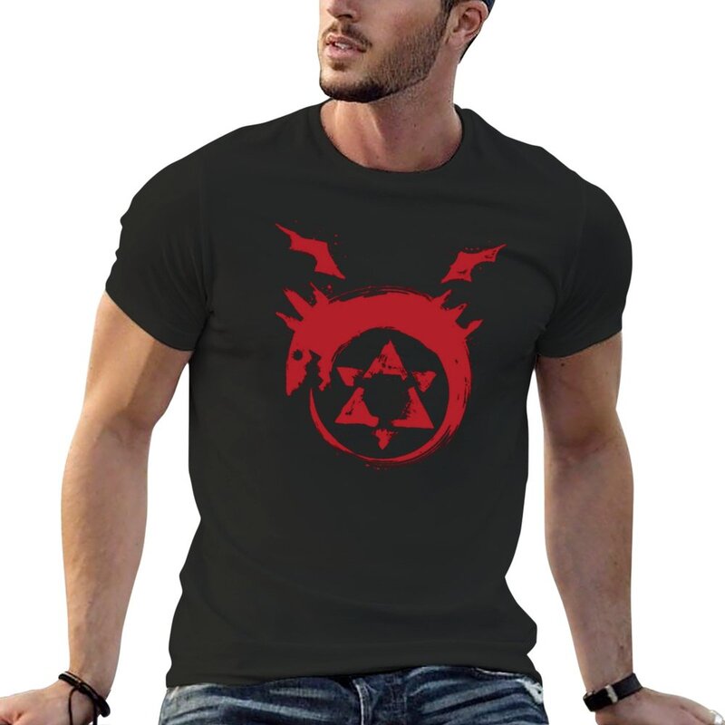 T-shirt en coton Fullmetal Alchemist pour hommes, T-shirt court, T-shirt anime, T-shirt vintage, T-shirt drôle