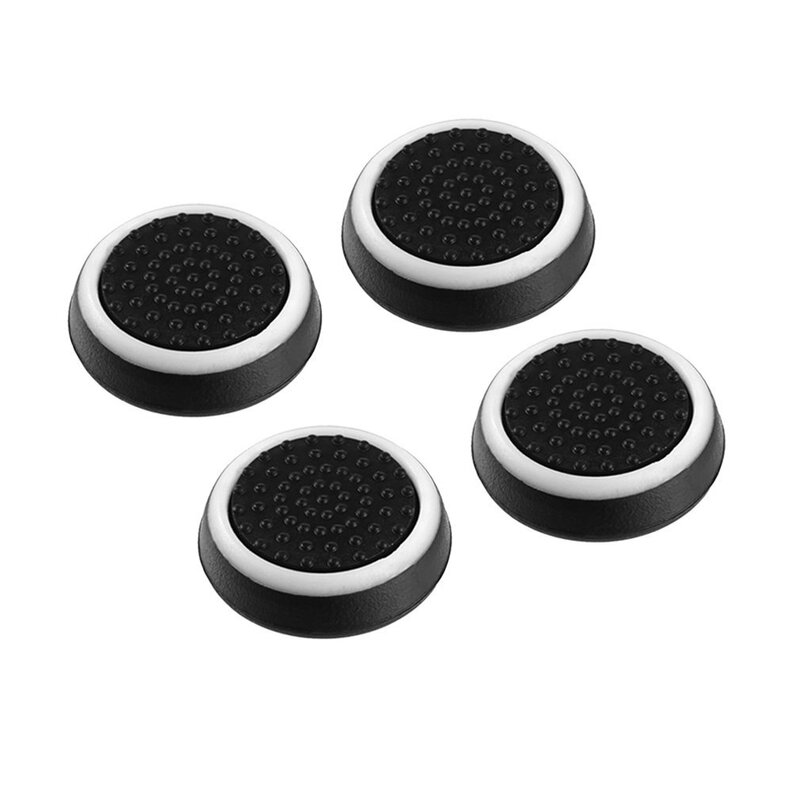4pcs Silicone Material Anti-slip Striped Gamepad Keycap Controller Thumb Grips Protective Cover for PS3/4 for X box One/360