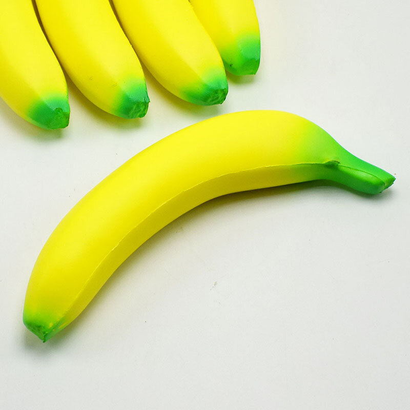 Anti-stress squishy banana brinquedos lento subindo jumbo squishy fruta squeeze brinquedo engraçado aliviar o estresse reduzir pressão prop